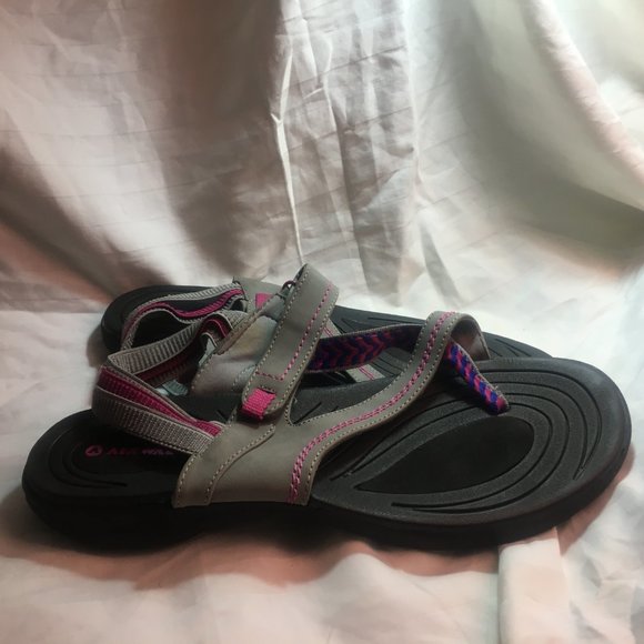 Women Size 11 Airwalk Sandals Gray Pink Blue - Picture 5 of 8